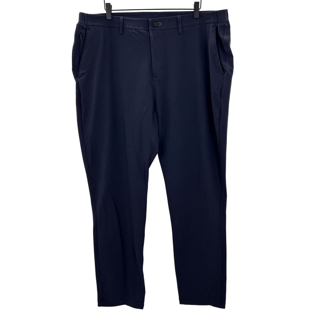 Public Rec Mens Work To Play Pant Navy Blue Stretch Chino 42/34 Golf Work Activr